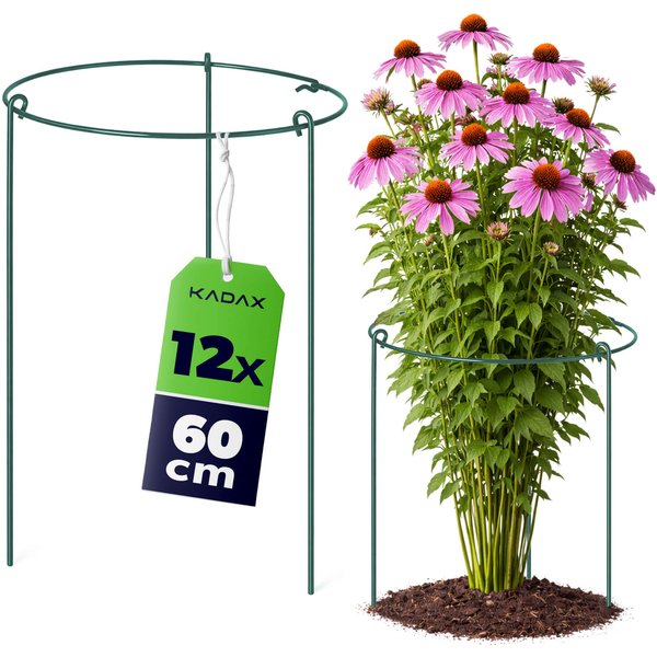 Podpora ogrodowa Mahet okrągła 60 cm stalowa zielona 12 szt.
