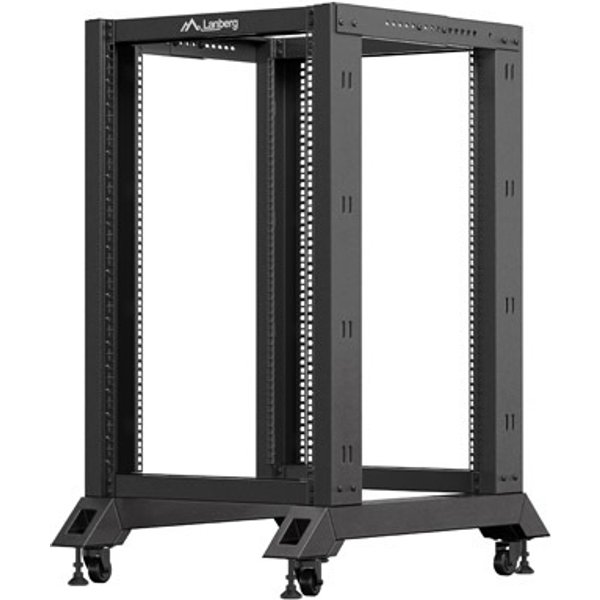 LANBERG 19" 18U 600x800 freistehendes, offenes Rack schwarz