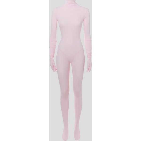 Fitted pink jumpsuit