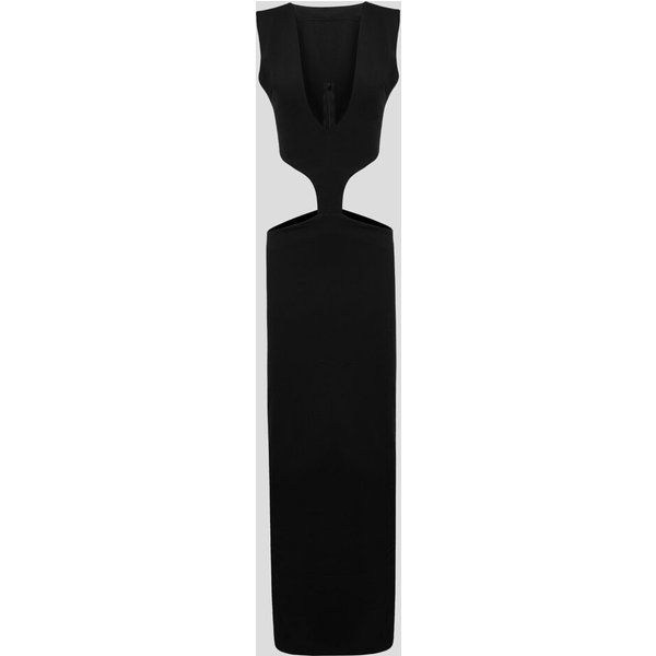 Black Dress with Waist Cut-Outs