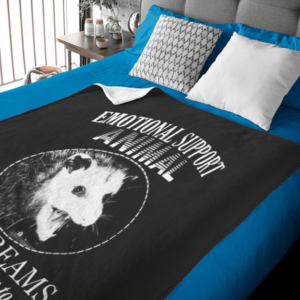 Funny Possum Emotional Support Animal Funny Opossums Memes Baby Blankets-image