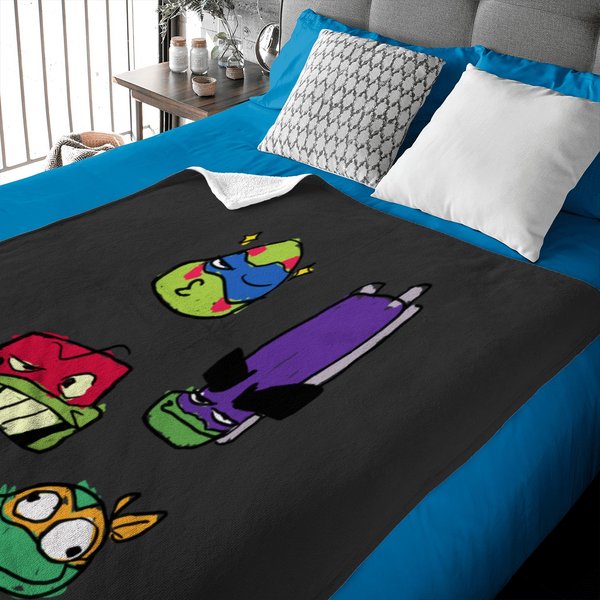 Poorly Drawn Rise Of The Teenage Mutant Ninja Turtles Active Baby Blankets-image