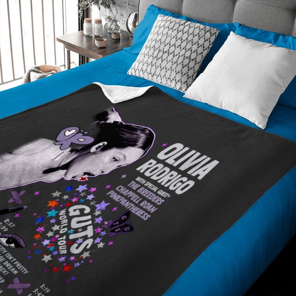 Olivia Rodrigo Guts Full Date Tour 2024 Baby Blankets, Olivia Rodrigo Baby Blankets-image