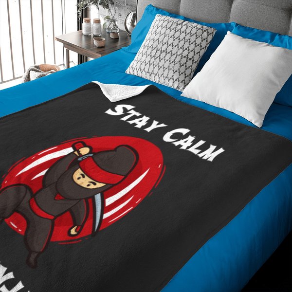 Stay Calm I'm A Ninja, Funny, Cute Ninja Baby Blankets-image