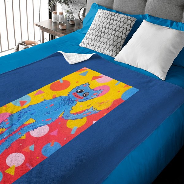 Huggy Wuggy Poppy Playtime , Poppy Playtime Chapter 2, Huggy Wuggy Cute Baby Blankets-image