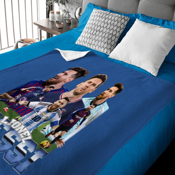Vintage Lionel Messi Argentina Soccer Baby Blankets,Lionel Messi Baby Blankets-image