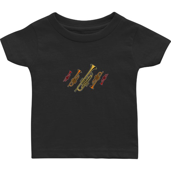 Musical Design For Trumpet Players Trumpet Musician Baby T Shirts-image