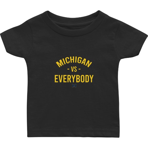 Michigan Vs Everybody Great American Football Fans Baby T Shirts-image