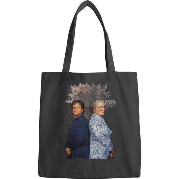 Robin Williams Mrs Doubtfire Funny Poster Men_S Basic Short Sleeve Bags-image