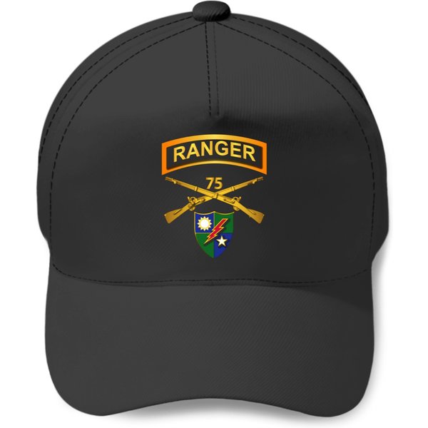 75Th Infantry Regiment (Ranger) Branch W Ranger Tab W Dui - Hq - Baseball Caps-image