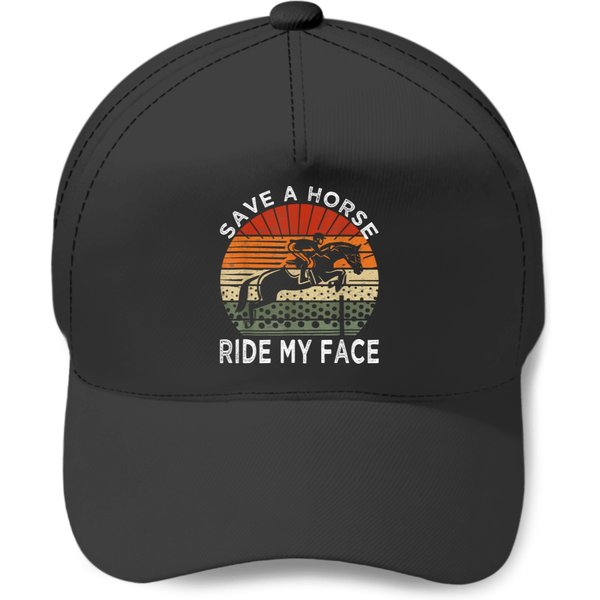 Funny Horse Save A Horse Ride My Face Baseball Caps-image