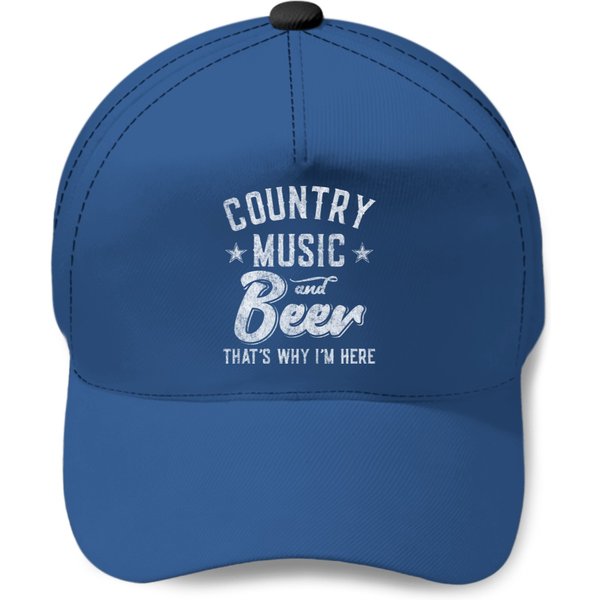 Country Music And Beer That's Why I'm Here Baseball Caps-image