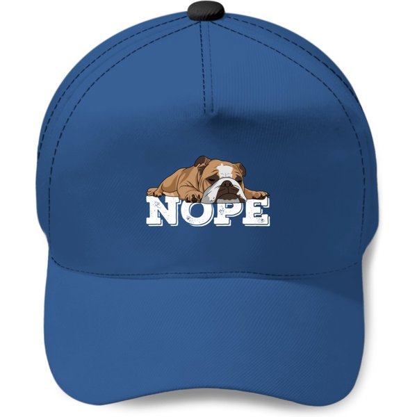 Nope Lazy English Bulldog Dog Lover Gift Pullover Baseball Caps-image