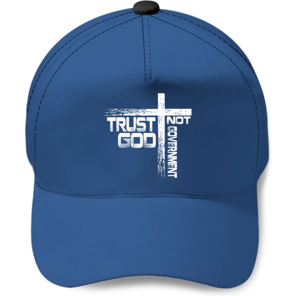 Trust God Not Government Faith Cross Trust In God Baseball Caps-image