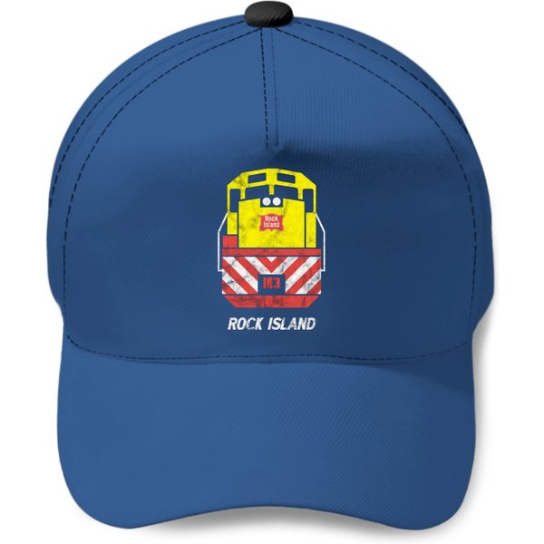 Vintage Rock Island Railroad Train Engine - Rock Island - Baseball Caps-image