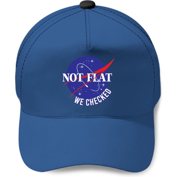 Nasa Not Flat We Checked Baseball Caps-image