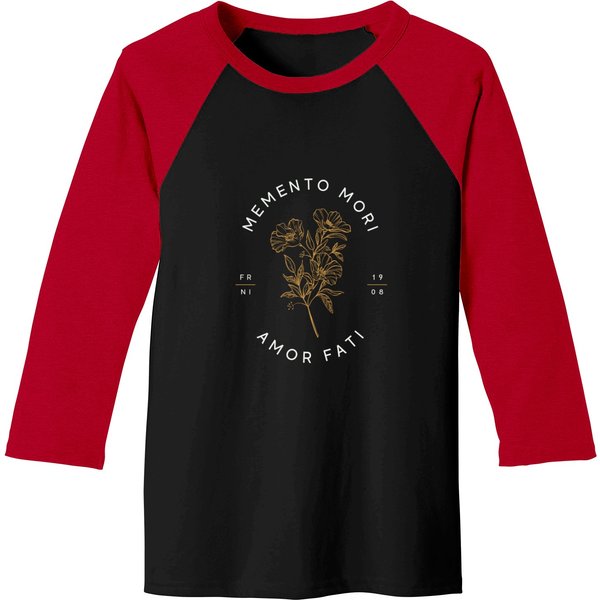 Memento Mori | Amor Fati | Friedrich Nietzsche | Baseball Tees-image