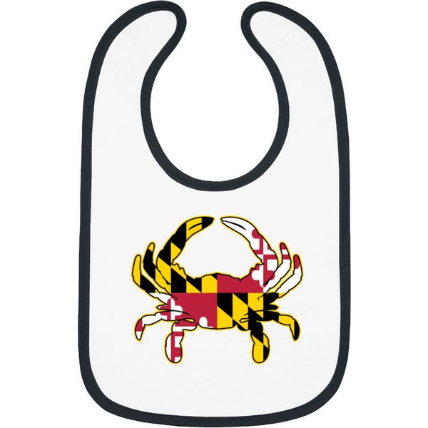 Maryland Flag Crab Illustration Bibs-image