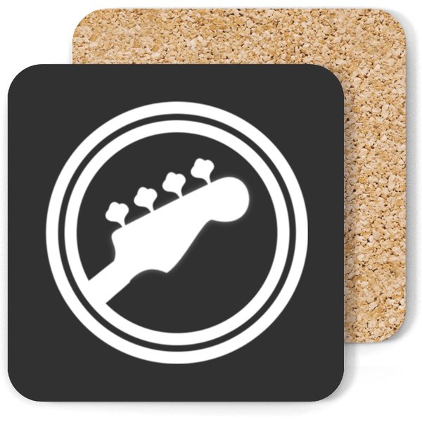 Bass Guitar Logo Coasters