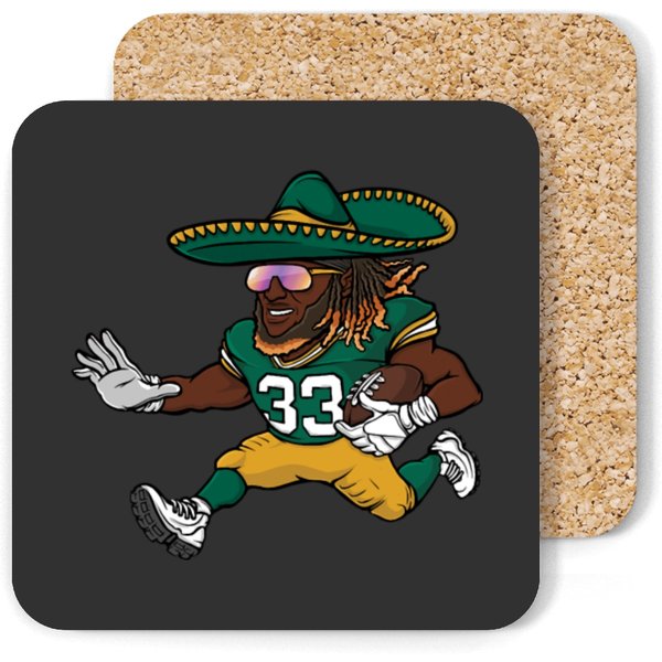 Aaron Jones Green Bay Sombrero Coasters-image