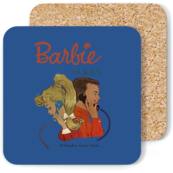 Barbie And Ken Vintage Book Cover (1963) | Classic Coasters-image