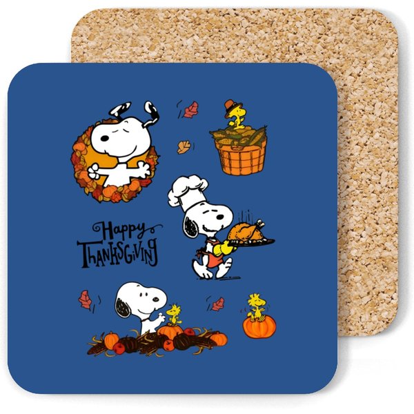 Happy Thanksgiving Snoopy Coasters-image
