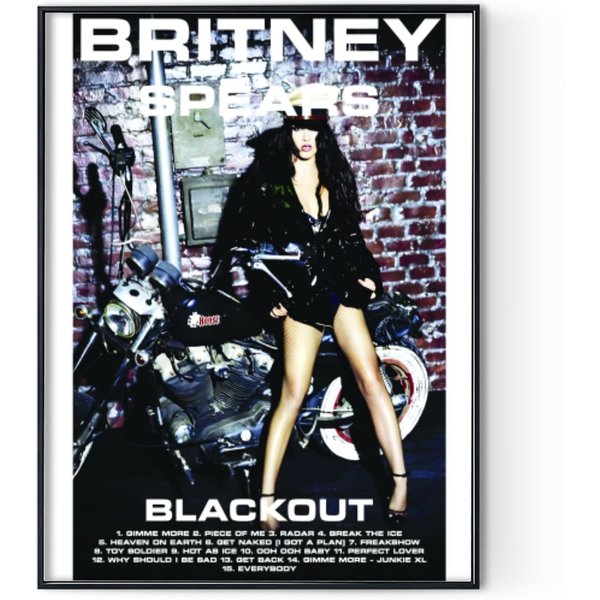 Britney Spears - Blackout Album Poster Digital Posters Print-image