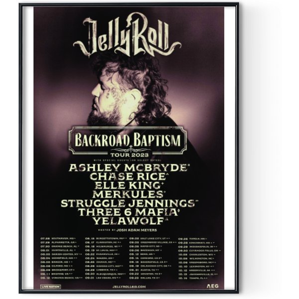 Jelly Roll 2023 Tour Poster Digital Posters Print-image