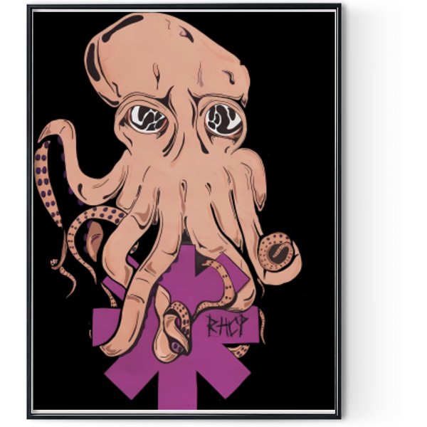 Red Hot Chili Peppers - Octopus Logo Tour Poster Digital Posters Print-image