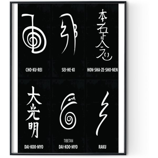 Reiki Symbols Premium Matte Vertical Poster Digital Posters Print-image