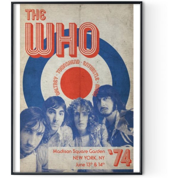 The Who Concert, The Who, Roger Daltrey, Pete Towshend, Lyric Print, Wall Art, Wall Decor, Music Poster Digital Posters Print-image