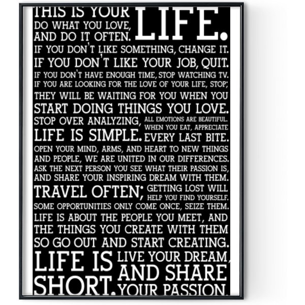Holstee Manifest Premium Matte Vertical Poster Digital Posters Print-image
