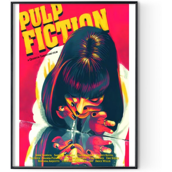 Pulp Fiction Print Poster, Uma Thurman Mia Wallace Pictures Poster-image