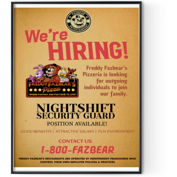 Fnaf Help Wanted Premium Matte Vertical Poster Digital Posters Print-image