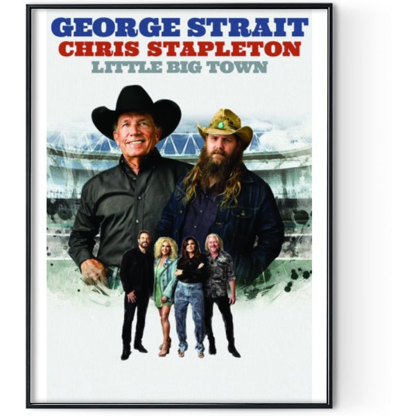 Chris Stapleton Little Big Town Tour 2023 Poster Digital Posters Print-image