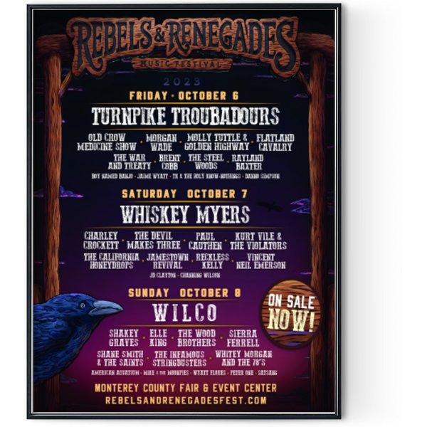 Rebels & Renegades Music Festival 2023 Poster Digital Posters Print-image