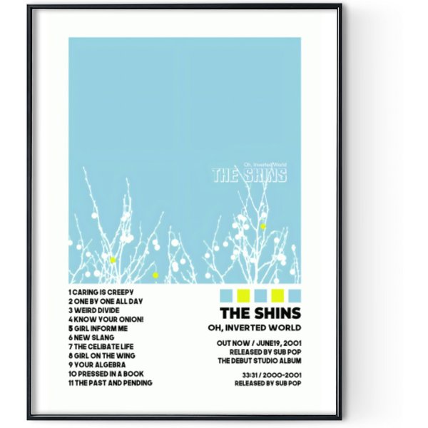 The Shins Posters / Oh, Inverted World Poster / The Shins, Oh, Inverted World, Album Cover Poster Digital Posters Print-image