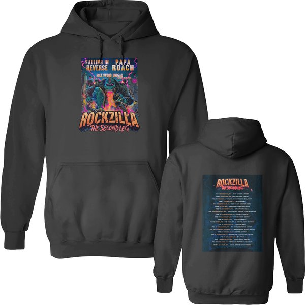 Rockzilla The Second Leg Tour 2023 Tshirt, Falling In Reserve Hoodie-image
