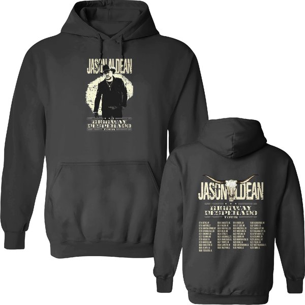 Jason Aldean Double Sided Hoodies, Highway Desperado Tour 2023 Double Sided Hoodies-image