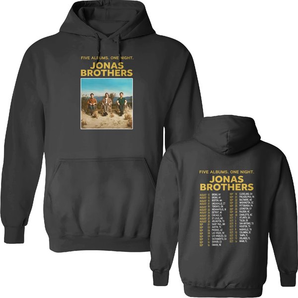 Jonas Brothers 2023 Tour Music Concert Unisex Double Sided Hoodies, Jonas Brother Merch