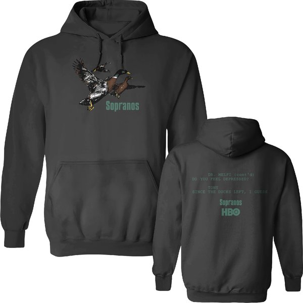 Ducks The Sopranos Double Sided Hoodies, Dr. Melfi Do You Feel Depressed Double Sided Hoodies-image