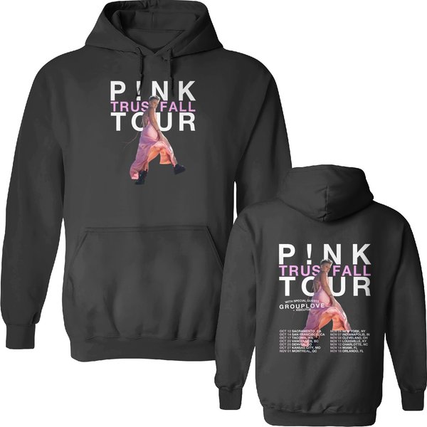 P!Nk Trustfall Tour 2023 2Sided Double Sided Hoodies, P!Nk Tour Double Sided Hoodies-image