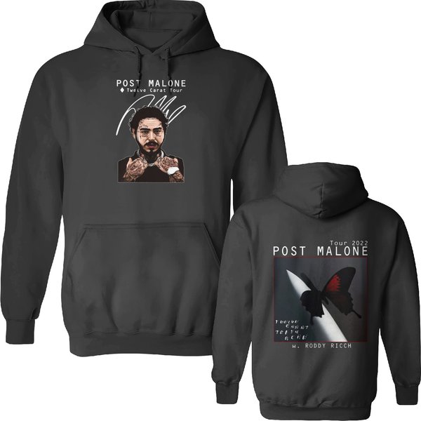 Post Malone Twelve Carat Tour 2022 Double Sided Hoodies-image