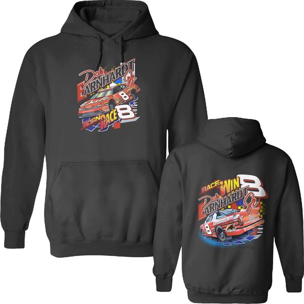 Vintage 1990S Dale Earnhardt Jr. Born To Race Racing Graphic Double Sided Hoodies-image
