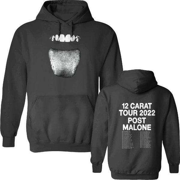Post Malone Twelve Carat Tour Double Sided Hoodies, Post Malone Tour 2022 Double Sided Hoodies-image