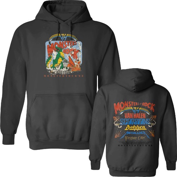 Vintage 1988 Monsters Of Rock Tour Double Sided Hoodies