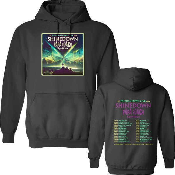 Shine Down The Revolutions Live Tour 2023 Double Sided Hoodies-image