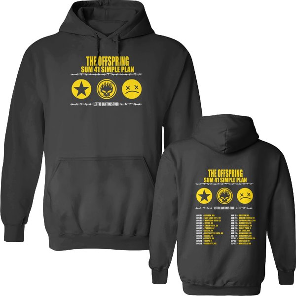 The Offspring Let The Bad Times Roll Tour 2023 Double Sided Hoodies, The Offspring 2023 Concert Double Sided Hoodies