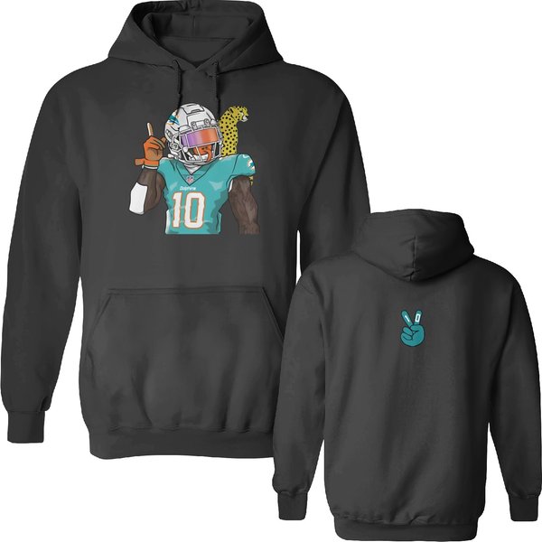 Tyreek Hill + Cheetah Graphic Double Sided Hoodies-image