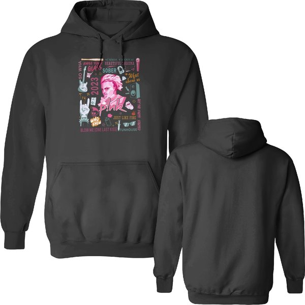 P!nk Tour 2023 2 Sides Double Sided Hoodies, Summer Carnival Tour Double Sided Hoodies